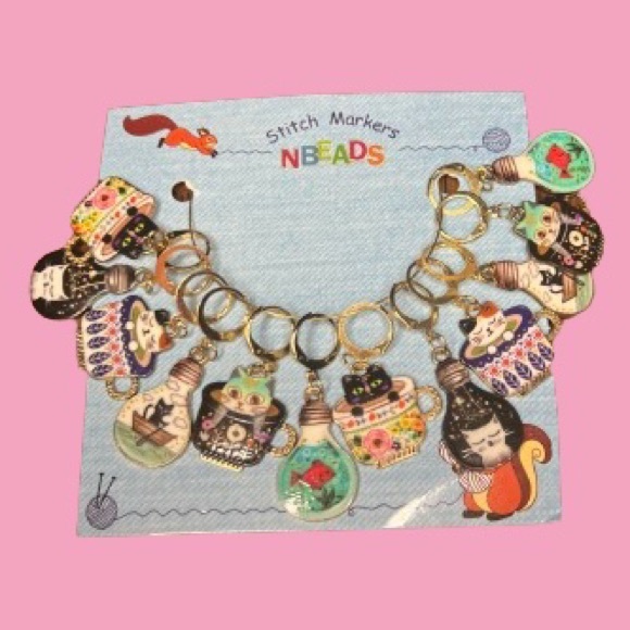 NEW - Stitch Markers - Cat Design - Picture 1 of 4